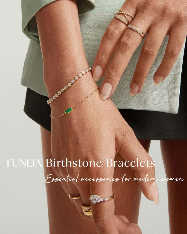 Birthstone Gold Bracelets for Women Non Tarnish Trendy Dainty 14K Gold Plated Bracelet Stack Stackable Blue Green May Emerald Friendship Bracelets Jewelry Gifts for Mom Best Friend